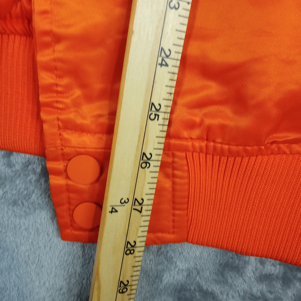 New York Unisex Orange Bomber Jacket Size Large - Picture 13 of 14